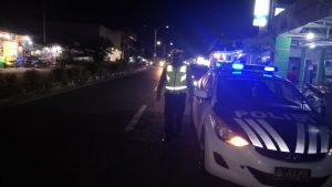 Ciptakan Kamseltibcar Lantas Yang Kondusif, Sat Lantas Polres Bangka Barat Laksanakan Patroli Malam Hari