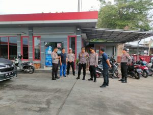 Pantau Penyesuaian Harga BBM, Polres Bangka Barat Laksanakan Pengamanan dan Monitoring SPBU