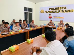 Itwasda Bersama Biro Rena Polda Babel, Lakukan Kunjungan Kerja ke Polresta Pangkalpinang