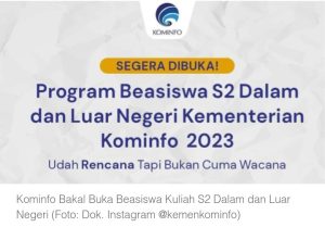 Siap-siap! Kominfo Bakal Buka Beasiswa Kuliah S2 Dalam dan Luar Negeri