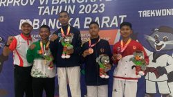 Prajurit YONIF 147/KGJ Raih Emas Cabang Taekwondo PORPROV Babel 2023