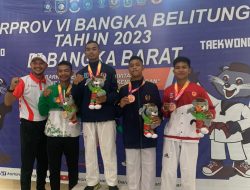 Prajurit YONIF 147/KGJ Raih Emas Cabang Taekwondo PORPROV Babel 2023