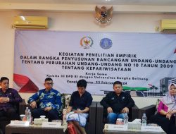 Sekretariat Komite III DPD RI bersama Kepala Kantor DPD RI Babel, Laksanakan Kegiatan Penelitian Empirik di UBB