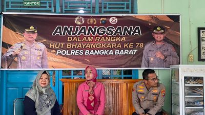 Semarak HUT Ke-78 Bhayangkara Polres Bangka Barat Gelar Anjangsana Ke Panti Asuhan Aisyiyah Mentok