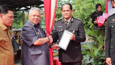 Bupati Bangka Barat Menghadiri Acara Pemberian Penghargaan Di Mako Polres Bangka Barat Yang Di Pimpin Langsung Oleh Kapolres Bangka Barat