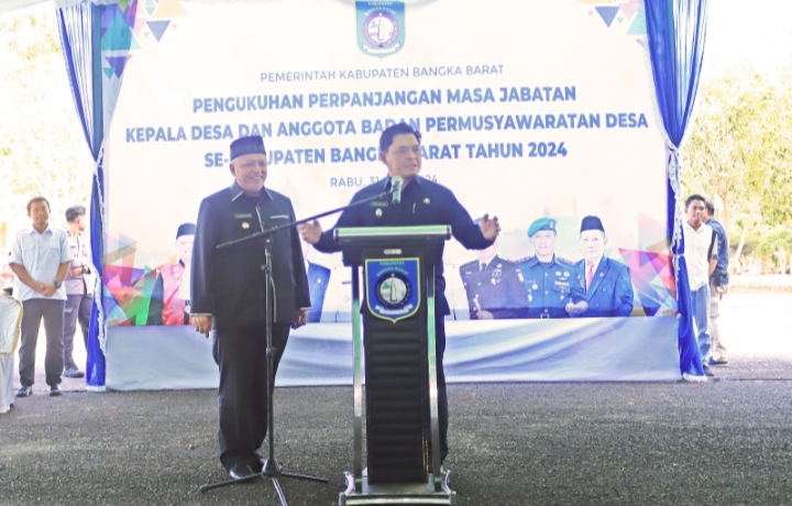 Bupati Bangka Barat Kukuhkan Perpanjangan Masa Jabatan 58 Kades Dan 385 Anggota BPD