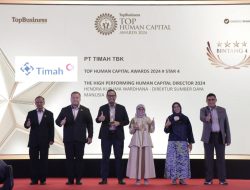 Kalahkan 103 Perusahaan, PT Timah Raih Penghargaan Top Human Capital Awards