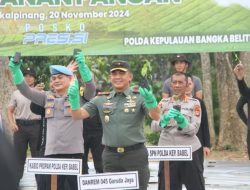 Dukung Program Ketahanan Pangan, Polda Babel Dan Jajaran Tanami Ribuan Bibit Di Lahan 50 Hektar