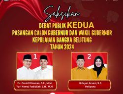 Belitung Dipilih Jadi Tempat Debat Publik Kedua, Calon Gubernur Dan Wakil Gubernur Babel