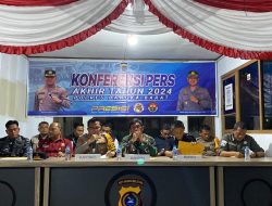 Konferensi Pers Akhir Tahun 2024 Polres Bangka Barat, Kapolres : Penurunan Kejahatan Konvensional, Bukti Keberhasilan Penanganan Kamtibmas