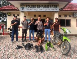 Gelapkan Motor Teman, JI Ditangkap Unit Reskrim Polsek Simpang Katis