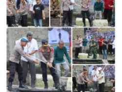 Polres Bangka Tengah Gelar Panen Ikan Air Tawar Disertai Santuni Anak Yatim
