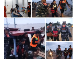 Tim SAR Gabungan Berhasil Evakuasi ABK KCP Baracuda Yang Tenggelam Di Laut Toboali