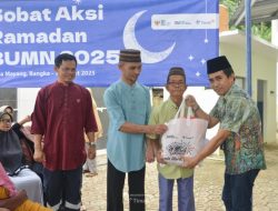 Berbagi Kebahagiaan, Sobat Aksi Ramadan Kementerian BUMN Dan PT Timah Berbagi Paket Sembako Untuk Masyarakat Bangka Barat