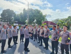 Kapolres Bangka Lakukan Pemeriksaan Sikap Tampang Dan Senpi Dinas Personel