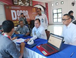 Peduli Sesama, Kakanwil Ditjenpas Babel Beserta Jajaran Gelar Aksi Donor Darah