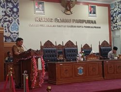 Rapat Paripurna DPRD Kota Pangkalpinang, Pj Walikota Sampaikan Penjelasan Tiga Raperda