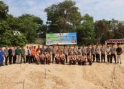 Polres Bangka Barat Sulap Lahan Bekas Tambang Jadi Lokasi Hijau, Tanam 500 Pohon Sambut HUT Bhayangkara Ke 79