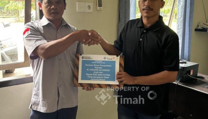 Wujud Kepedulian Sosial, PT TIMAH Tbk Ringankan Beban Keluarga Balita Sakit Jantung