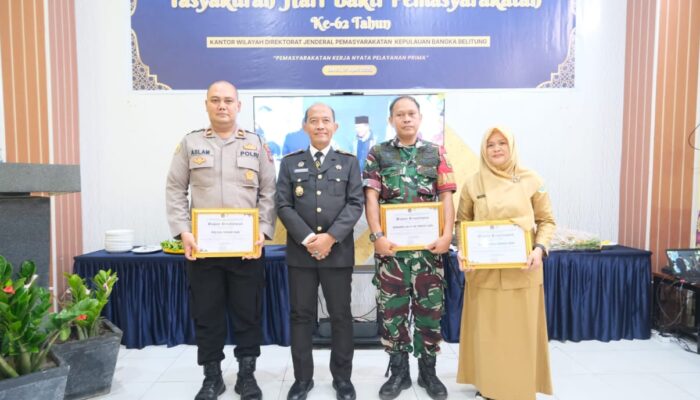 Peringatan HBP ke-62, Kanwil Ditjenpas Babel Perkuat Sinergi dan Beri Penghargaan Mitra serta Pegawai Berprestasi