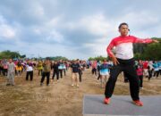 Sambut HUT ke-81 RI, PT TIMAH Gelar Senam Kemerdekaan di Bangka Barat